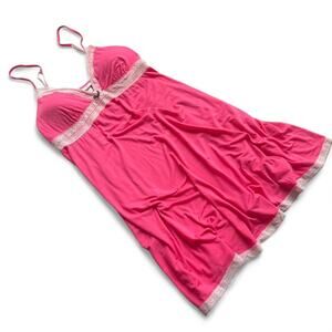 Y2K Victoria’s Secret Pink Lace Babydoll Slip Large